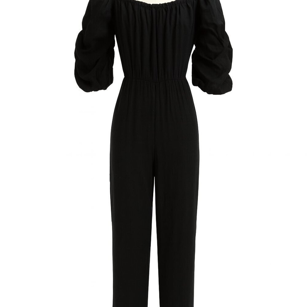 Vava by Joy Han Black Long Sleeve Jumpsuit Size Large L
